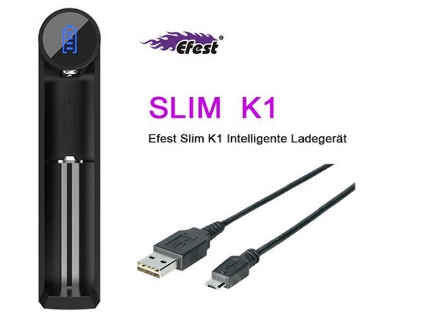 Efest SLIM K1 1-Schacht USB-Li-Ion-Akkulader