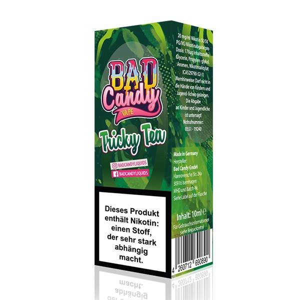 Bad Candy Salt - Tricky Tea - 10ml Salz 20mg/ml