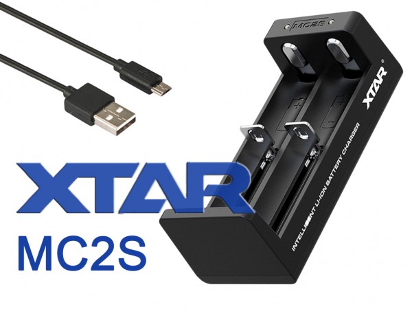 Xtar MC2S - 2 Schacht USB Ladegerät für Li-Ion Akkus