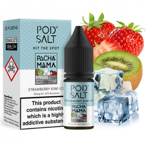 Pod - Salt Liquid - 10ml - 20mg - Pacha Mama Strawberry Kiwi Ice