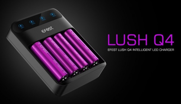 Efest Lush Q4 LiIon Akku-Schnellader mit eingebautem Netzteil