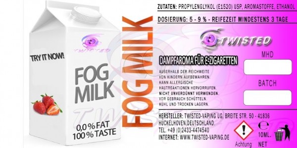 Twisted Vaping Aroma - 10ml - Fog Milk