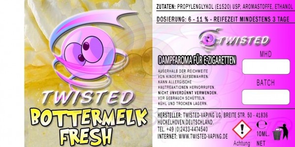 Twisted Vaping Aroma - 10ml - Bottermelk Fresh