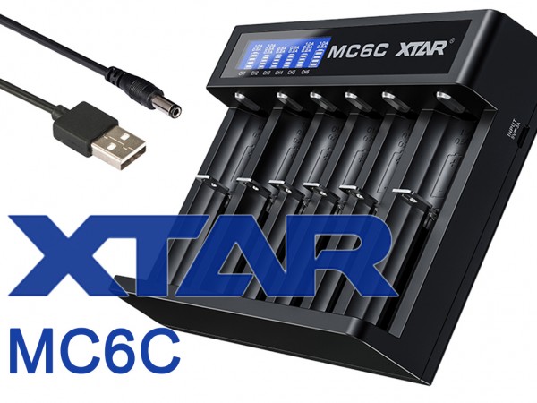 Xtar MC6C Ladegerät für Li-Ionen Akkus mit LCD-Display