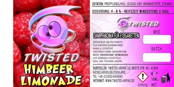 Twisted Vaping Aroma - 10ml - Himbeer Limonade