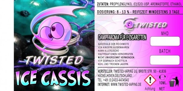 Twisted Vaping Aroma - 10ml - Ice Cassis
